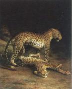 Jacques-Laurent Agasse, two leopards playing